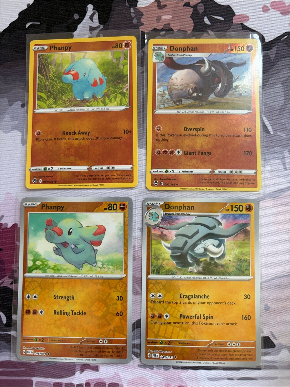 Phanpy & Donphan Evolution Lot | 4 Card Set | Reverse Holo | Pokémon TCG ✨5/$25✨